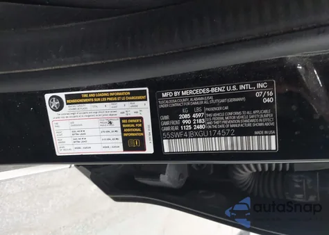 2016 Mercedes-Benz C 300 Luxury/Sport from USA, damaged, VIN 55SWF4JBXGU174572